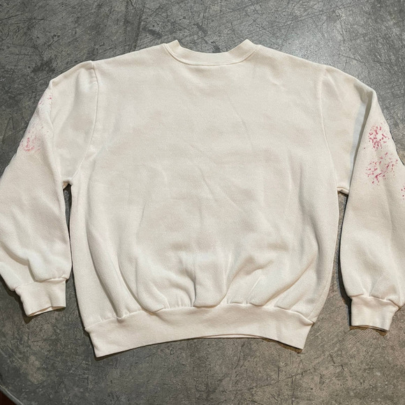 Vintage India Ink Floral Embellished Hand Painted Sweatshirt Womens Small - Picture 9 of 15